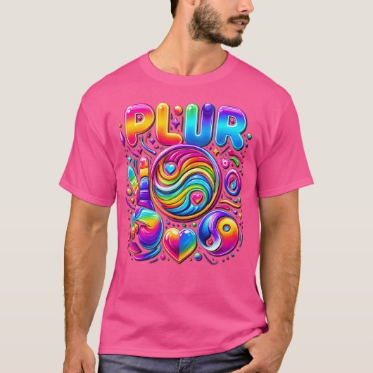 プアールEdc Edm Rave Dance Music Peace Love Unity Res Tシャツ (正面)