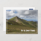 プイ・デ・サンシー火山風景(フランス) シーズンポストカード (正面/裏面)