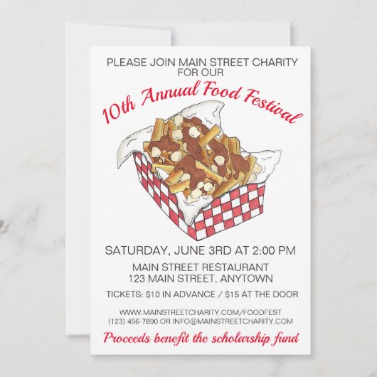 プウインケベックカナダカナダフードフェスティバルパーティー 招待状 (正面)