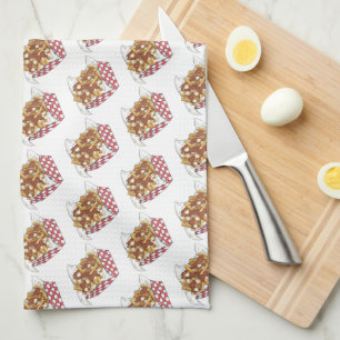 プウインケベックカナダフードフリフランスのーズ キッチンタオル