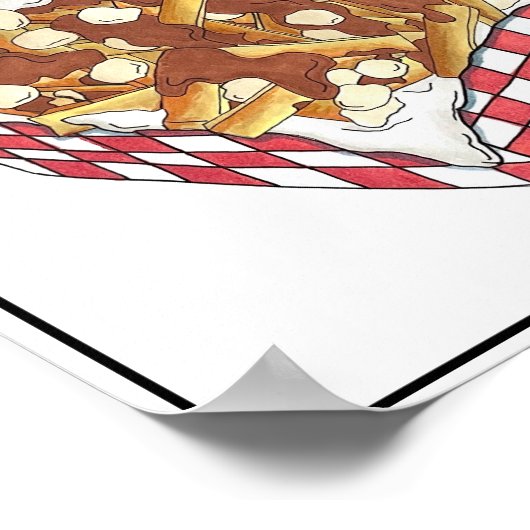 プウインケベックカナダフードフリフランスのーズ ポスター (角)