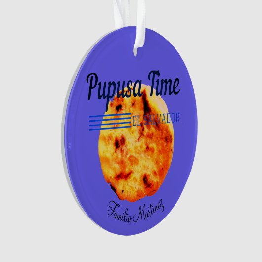 プウサタイムサルバドリアン名前をカスタムするお気に入りの食品 オーナメント (正面)