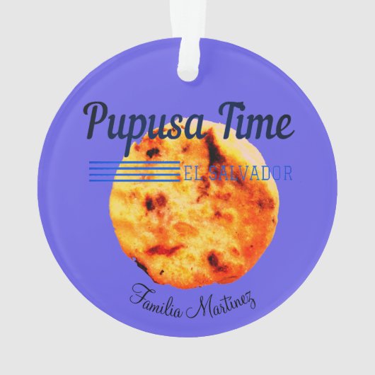 プウサタイムサルバドリアン名前をカスタムするお気に入りの食品 オーナメント (裏面)