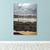 プエブラのアクシチ湖からピコ・デ・オリザバ キャンバスプリント (インサイチュ (ウッドフロア))