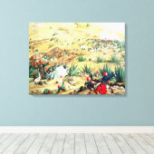 プエブラの戦い、1862年5月5日 キャンバスプリント (インサイチュ (ウッドフロア))