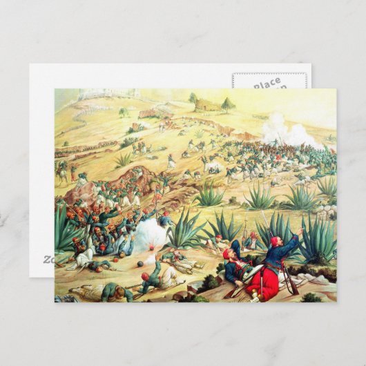 プエブラの戦い、1862年5月5日 ポストカード (正面/裏面)