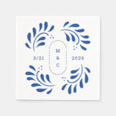 プエブラメキシ結婚コクテルナプキン スタンダードカクテルナプキン (正面)