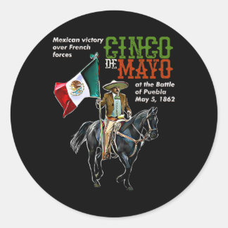 プエブラ5月5日メキシコのCinco De Mayo ラウンドシール