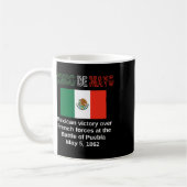 プエブラ5月5日メキシコCincoのCinco De Mayo Bytle コーヒーマグカップ (左)