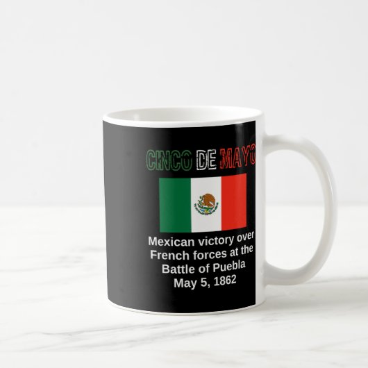 プエブラ5月5日メキシコCincoのCinco De Mayo Bytle コーヒーマグカップ (右)