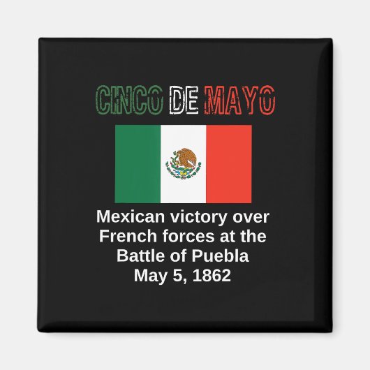 プエブラ5月5日メキシコCincoのCinco De Mayo Bytle マグネット (正面)