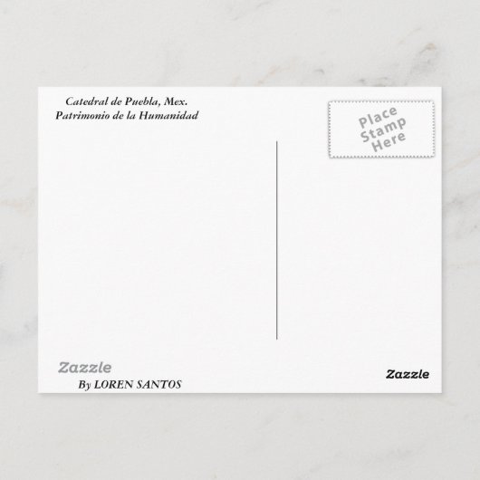 プエブラ ポストカード (裏面)