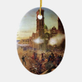 プエブラ・メキシコの歴史の戦い セラミックオーナメント (正面)