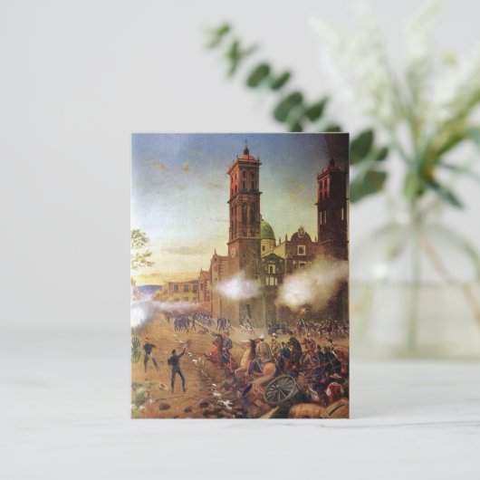 プエブラ・メキシコの歴史の戦い ポストカード (スタンド正面)