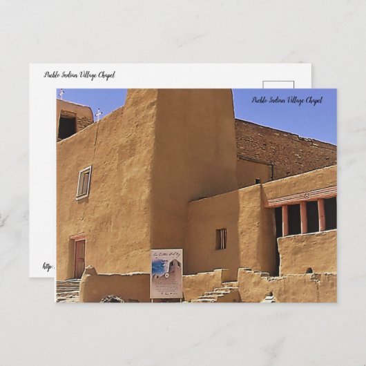 プエブロインディアンヴィレッジチャペル ポストカード (正面/裏面)