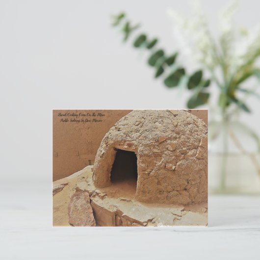 プエブロインディアン料理/バッキングオーブン ポストカード (スタンド正面)