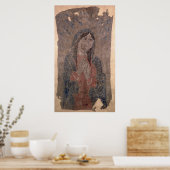 プエブロインディアン絵画の隠れマドンナ, 1675 ポスター (キッチン)