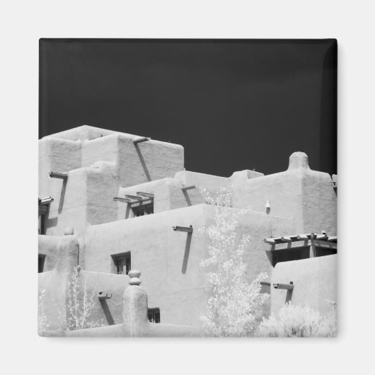 プエブロスタイルアドビインアットロレット，サンタフェ，ニュー マグネット (正面)