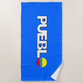 プエブロ市国旗(コロラド) ビーチタオル (正面)