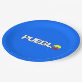 プエブロ市国旗（コロラド） ペーパープレート (アングル)