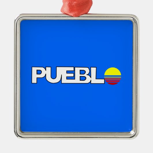 プエブロ市国旗（コロラド） メタルオーナメント (正面)