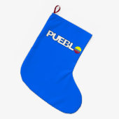 プエブロ市国旗(コロラド) ラージクリスマスストッキング (正面 (吊り時))