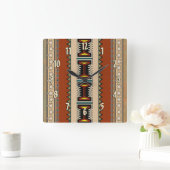 プエブロ砂 スクエア壁時計 (ホーム)