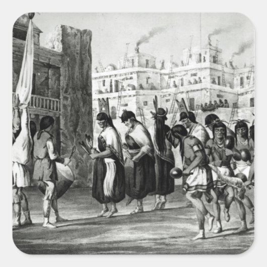 プエブロ・デ・ツニでバッファロー・ダンス スクエアシール (正面)