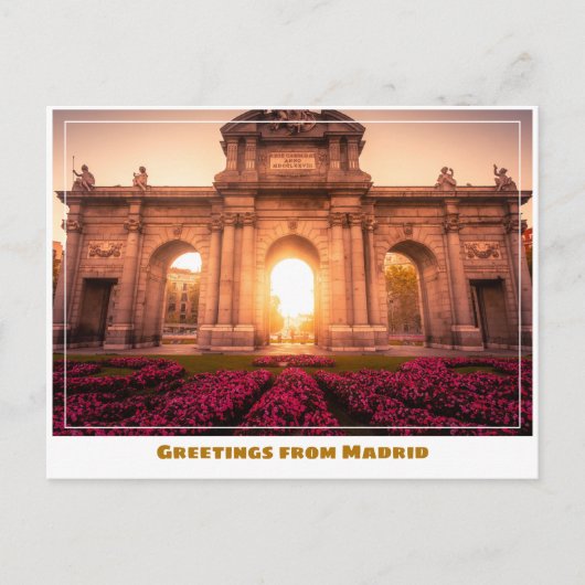 プエルタデアルカラマドリードスペインモダン ポストカード (正面)
