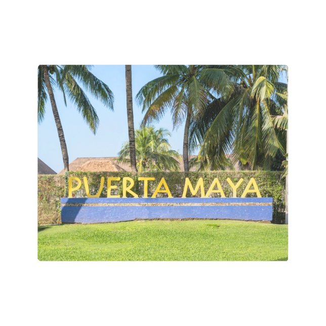 プエルタマヤメキシコメタルアートデコル メタルプリント (正面)