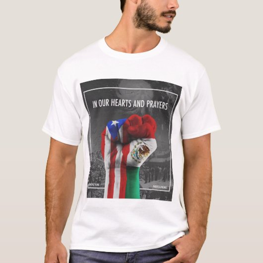 プエルタ・リコとメキシコの祈りの言葉2017 Tシャツ (正面)