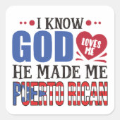 プエルトおもしろいリコ伝統引用文 スクエアシール (正面)