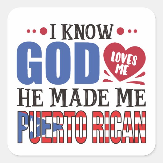 プエルトおもしろいリコ伝統引用文 スクエアシール (正面)