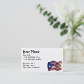 プエルトのRicanアメリカの振る旗 名刺 (スタンド正面)