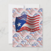 プエルトのRicanアメリカの振る旗 招待状 (正面)