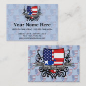 プエルトのRicanアメリカの盾の旗 名刺 (正面/裏面)