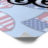 プエルトアメリカ国旗 ポスター (角)