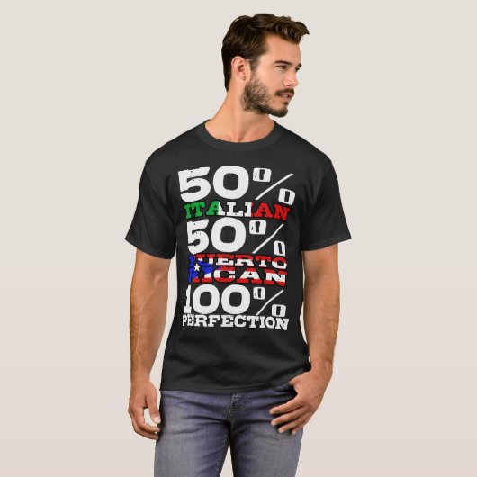 プエルトイタリアンリカプライド伝統おもしろいギフト Tシャツ (正面フル)