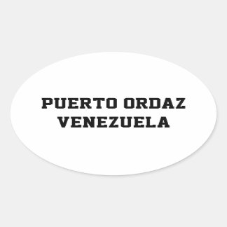 プエルトオーダズベネズエラ楕円ステッカー 楕円形シール