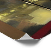 プエルトカリカウーマンオンマイアミルーフトップデッ絵画クス ポスター (角)