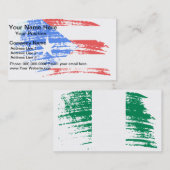 プエルトクールリカン旗デザイン 名刺 (正面/裏面)