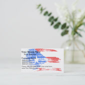 プエルトクールリカン旗デザイン 名刺 (スタンド正面)