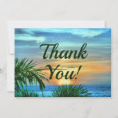 プエルトサンセットサンセットありがとう1557 サンキューカード (正面)