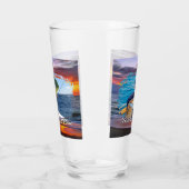 プエルトサンセット魚釣り1739ビール タンブラーグラス (左)