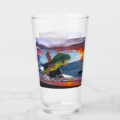 プエルトサンセット魚釣り1739ビール タンブラーグラス (正面)