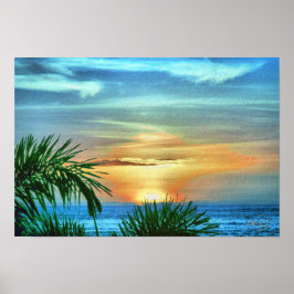 プエルトサンセット1557アートプリント ポスター