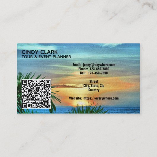 プエルトサンセット1557 名刺 (裏面)