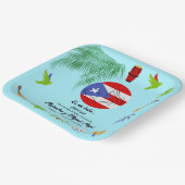 プエルトスペインのリカボリキュアブルーボーイベビーシャワー ペーパープレート (傾斜あり)