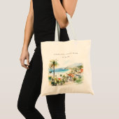 プエルトバジャルタ メキシコ 水彩画 ウェディング トートバッグ (正面(商品))