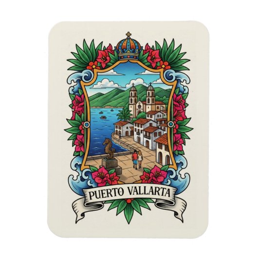プエルトバヤルタ メキシコ 旅行 マグネット (縦)